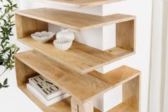 Massives 3er Set Wandregale SURREAL 65cm natur Außenecke Mangoholz