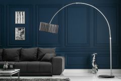 Design Bogenlampe EXTENSO 230cm schwarz Stehlampe mit Marmorfuß