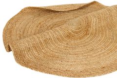 Runder Teppich PURE NATURE 150cm Jute handgewebt Flachgewebe