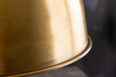 Design Hängelampe INDUSTRIAL 45cm gold Metall rund Pendelleuchte höhenverstellbar
