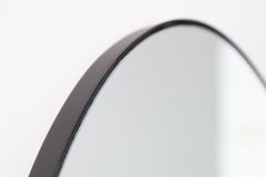 Moderner Wandspiegel NOEMI 90cm schwarz asymmetrisches Design