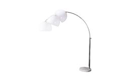 Ausziehbare Bogenlampe LOUNGE DEAL 175-205cm weiß Marmorfuß Stehlampe