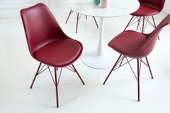 Retro Stuhl SCANDINAVIA MEISTERSTÜCK rot