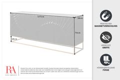 Massives Sideboard SCORPION 180cm schwarz Mangoholz aufwendige 3D Schnitzereien