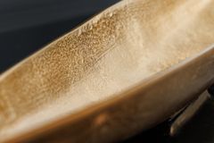 Handgearbeitete Deko Schale GOLD LEAF 80cm antik gold Aluminium