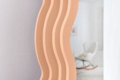 Design Wandspiegel WAVE 160cm apricot Pastell Rundbogen Spiegel