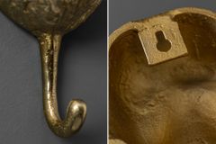 Extravagantes Kleiderhaken 3er Set THREE APES 25cm gold Handarbeit