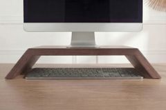 Massiver Monitorständer GATSBY 50cm braun Mangoholz Bildschirmständer Erhöhung