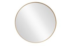 Runder Wandspiegel PORTRAIT 75cm gold mit Metallrahmen