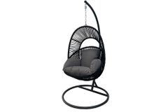 In- und Outdoor Hängesessel AIR ROPE anthrazit schwarz inkl. Kissen