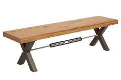 Massive Sitzbank THOR 180cm natur Wildeiche geölt