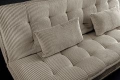 Modernes Schlafsofa JAZZ 190cm greige Cord 3-Sitzer Couch