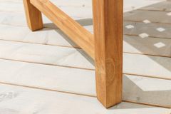 Outdoor Gartenbank EMPIRE TEAK 120cm natur Massivholz