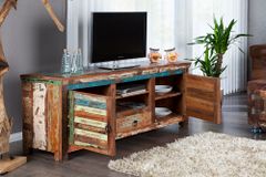Einzigartiges TV-Board JAKARTA 150cm bunt recyceltes Massivholz