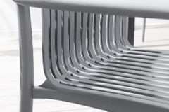 In- und Outdoor Stuhl STUDIO ITALIA anthrazit stapelbar wetterfest Gartenstuhl
