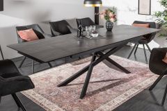 Ausziehbarer Esstisch EUPHORIA 180-220-260cm anthrazit Lava Keramik made in Italy