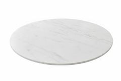 Drehbare Servierplatte SIGNATURE 60cm weiß Marmor Keramik rund