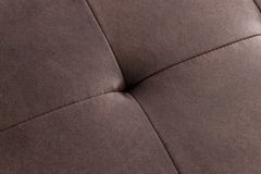 Design Sitzbank BOUTIQUE 100cm antik braun Microfaser schwarze Metallbeine Polsterbank