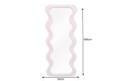 Design Wandspiegel CURVY 160cm rosa