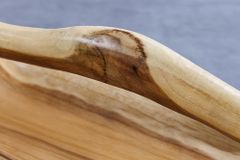 Massive Holzschale BALI 60cm Teakholz mit Griff natürliche Maserung