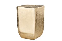 Design Beistelltisch UNIT 45cm gold Hammerschlag handmade Metall Aluminium