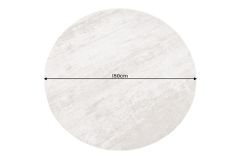 Design Teppich MODERN ART 150cm beige grau Used Look Vintage Baumwolle