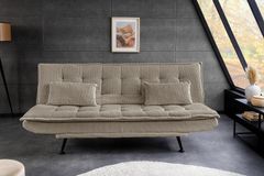Modernes Schlafsofa JAZZ 190cm greige Cord 3-Sitzer Couch