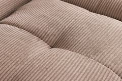 Modernes Ecksofa ZERO GRAVITY 240cm greige Cord 3-Sitzer Couch L-Form