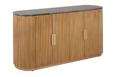 Design Sideboard VENEZIANO 170cm messing Mangoholz grün Marmor gold