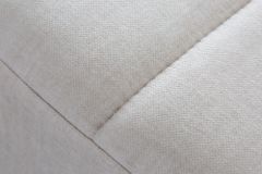 Extravaganter Hocker ELEGANCIA 110cm champagner beige Vogue Velours Samt Ziersteppung