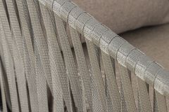 Moderner Stuhl ROPE beige anthrazit Aluminium Gartensessel inkl. Kissen In- und Outdoor