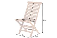 Massiver Gartenstuhl EMPIRE TEAK Teakholz klappbar Hochlehner wetterfest