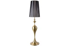 Barock Stehlampe LUCIE 160cm schwarz gold gebürstet Stehleuchte
