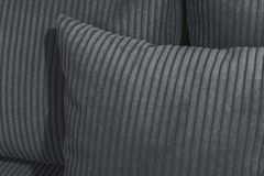 Moderne XXL Wohnlandschaft KENT 305cm anthrazit Cord Bigsofa inkl. Hocker Federkern