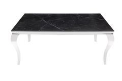 Design Esstisch MODERN BAROCK 180cm schwarz anthrazit chrom Keramik Marmor