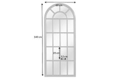 Design Wandspiegel CASTILLO 140cm schwarz Landhausstil Fenster