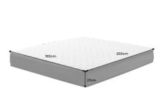 Ergonomische Matratze CLOUD FLEX 180x200cm dunkelgrau Tonnentaschenfederkern 9-Zonen