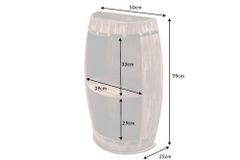 Elegantes Regal BODEGA 79cm natur Pinie halbes Weinfass Shabby Chic
