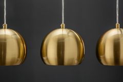 Moderne 3er Hängeleuchte GOLDEN BALL gold Hängelampe höhenverstellbar