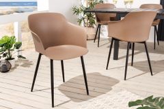 Nachhaltiger Design Stuhl UPCYCLING ME braun 70% Kaffeefaser Indoor Outdoor