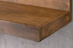 Massives Wandregal MAKASSAR 110cm braun Mangoholz honey finish handmade