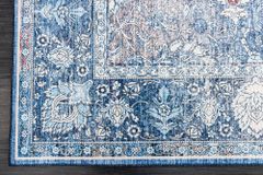 Vintage Teppich HERITAGE 230x160cm blau beige rot Flachgewebe Muster