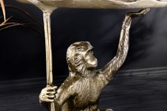 Design Beistelltisch WILDLIFE MONKEY 60cm gold antik Metall handmade