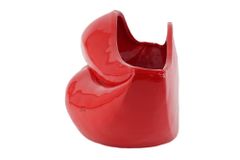 Extravagante Deko-Vase LIP 60cm rot handmade Hochglanz