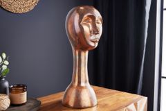 Handgefertigte Vase FACE 50cm Kupfer-Look Antik Aluminium abstrakt