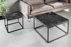 Moderner Couchtisch ARCHITECTURE 60cm graphit Metallgestell