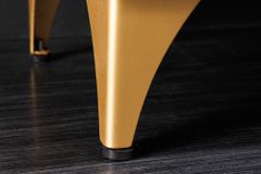 Handgearbeitetes Sideboard GOLDEN SUNSET 180cm braun mit 3D Schnitzereien gold Mangoholz Metallbeine
