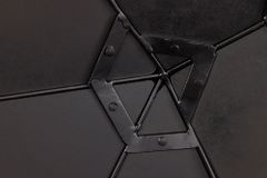 Design Spiegel DIAMOND 65cm schwarz Metall handmade
