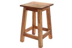 Massivholz Hocker JAKARTA 50cm recycelt Beistelltisch Sitzhocker