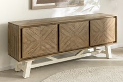 Massives Sideboard HAMPTONS 160cm hellbraun creme Pinienholz